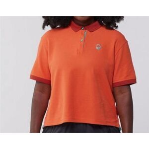 NWOT Outdoor Afro + REI Co-op Papaya Orange Organic Polo Shirt Women’s Medium